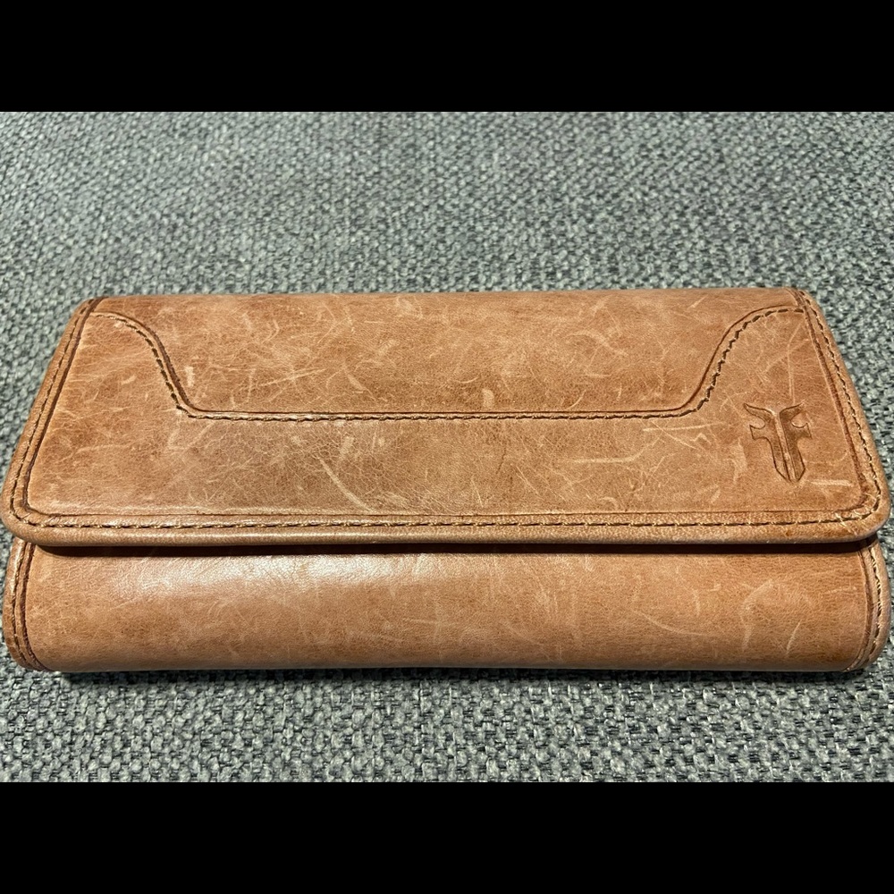 Frye dusty rose pink Melissa leather wallet